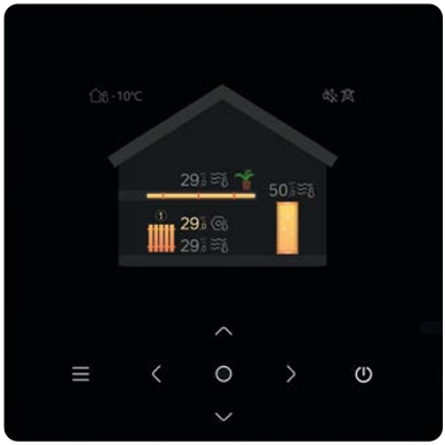 Heat pump controller OMNIA LIFE MSimple, intuitive